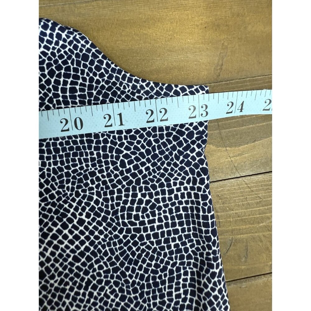 Michael Michael Kors Womens Sleeveless Navy & White Chain Halter Dress XL - Picture 8 of 9